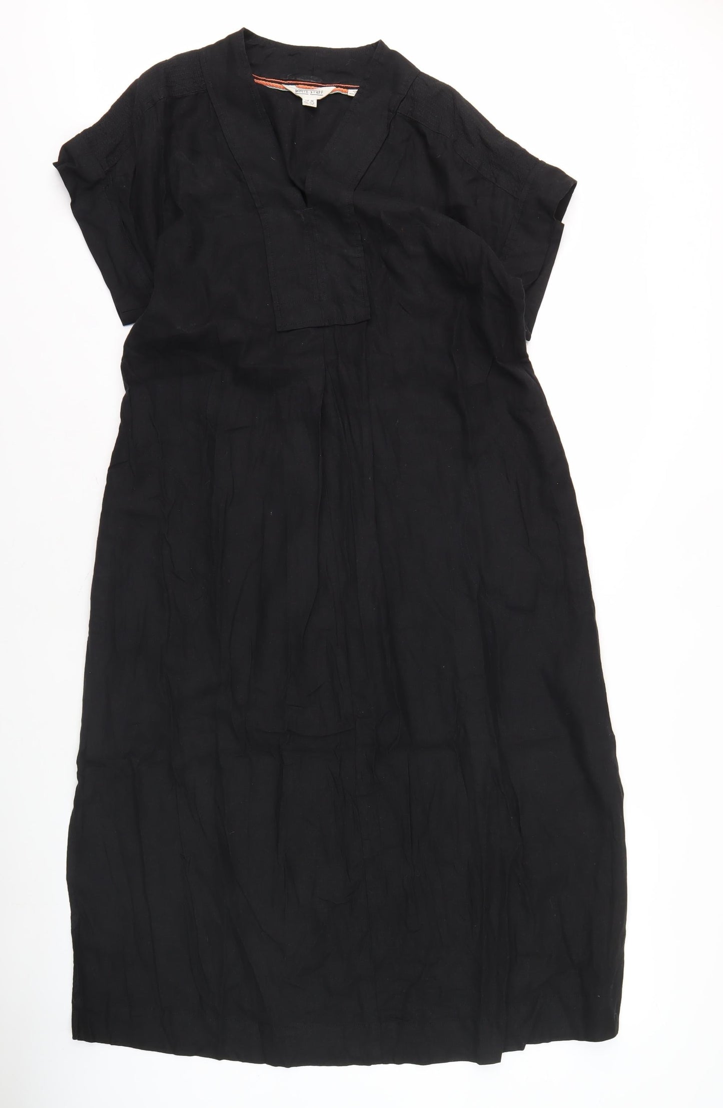 White Stuff Women's Black Dress, Size 12 V-Neck