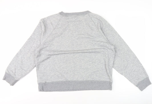 American Eagle Men's Grey Pullover Sweatshirt L