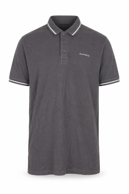 McKenzie Men's Grey Polo Shirt - Size L, Short Sleeve