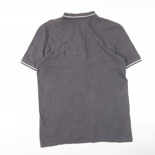 McKenzie Men's Grey Polo Shirt - Size L, Short Sleeve