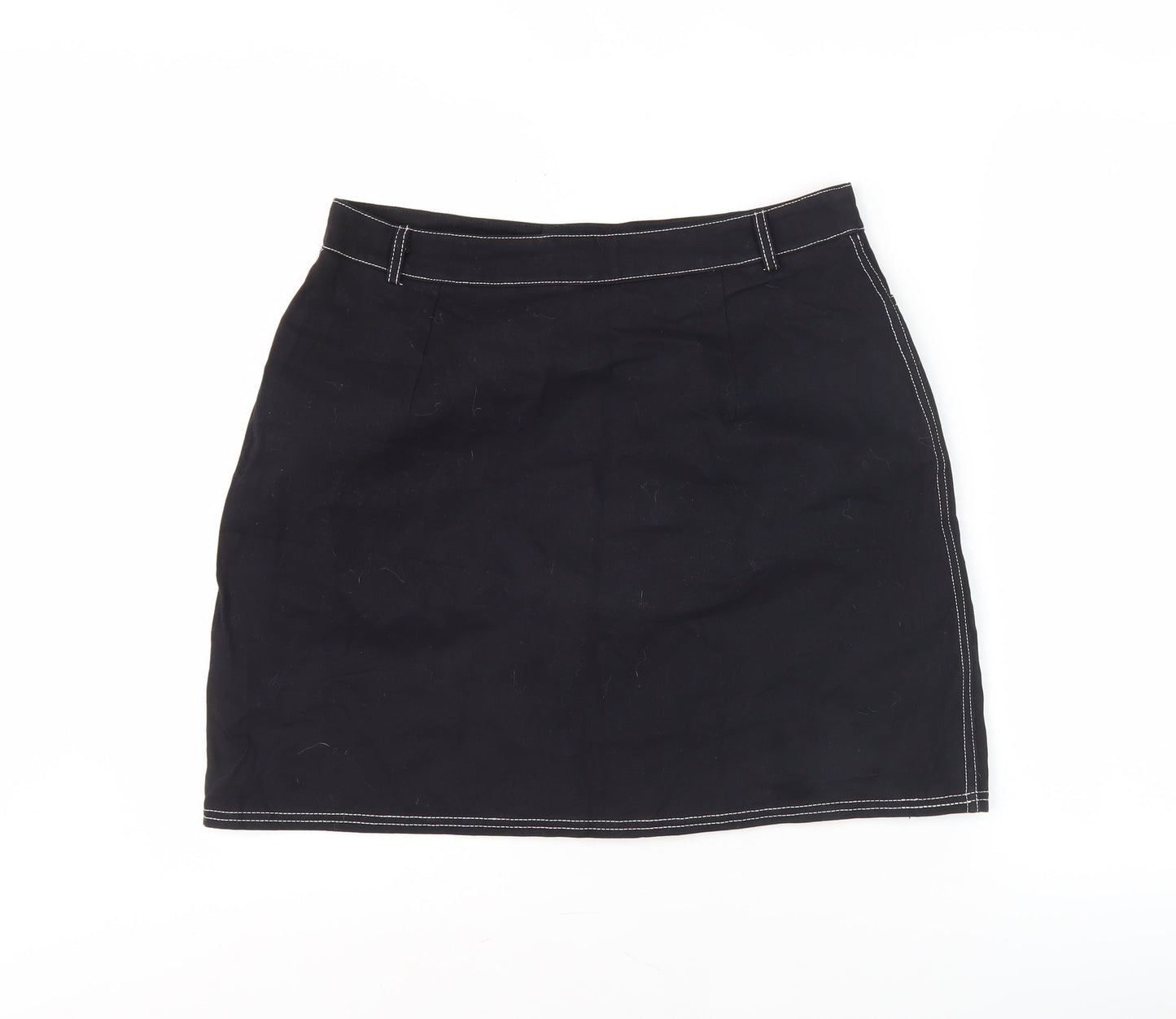 Romwe Women's Black L Pencil Skirt with Pockets