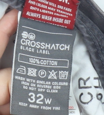 Crosshatch Men's Grey Biker Shorts Size 32