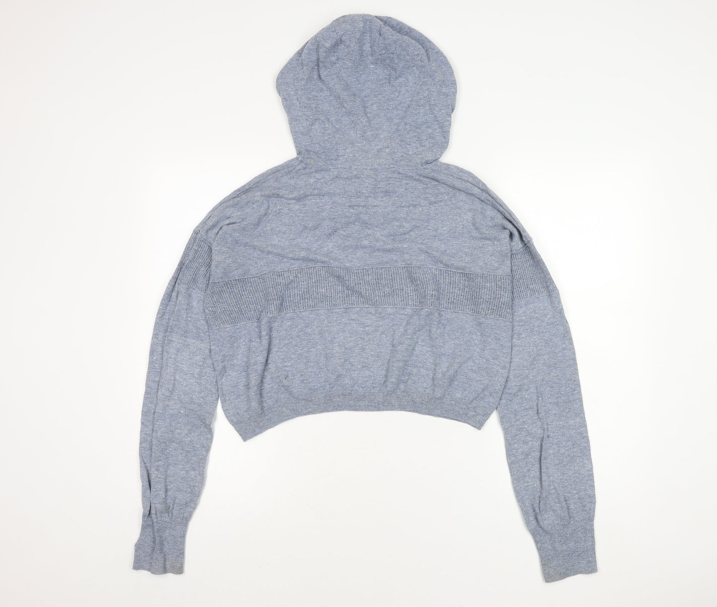 Sweaty Betty Women's Blue Cotton Knit Hoodie L