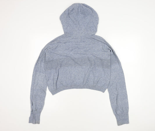 Sweaty Betty Women's Blue Cotton Knit Hoodie L
