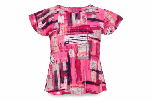 Womens UK Size 14 BASSINI Pink Polyester Blend Blouse