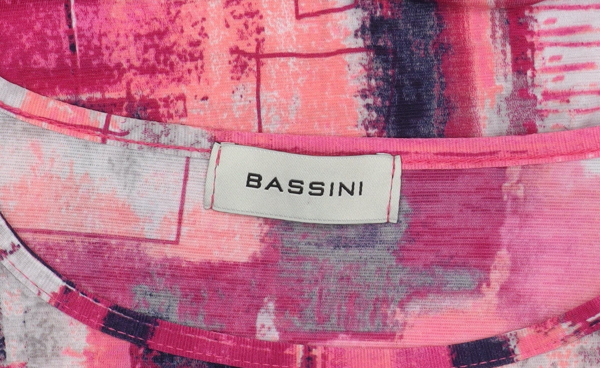 Bassini Women's Pink Geometric Size 14 Top