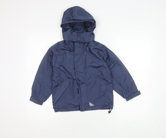 Tango Boys Blue Hooded Jacket 5-6 Years, Polyester