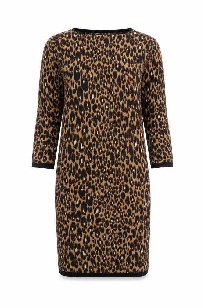 Next Women's Brown Animal Print Dress Size 10