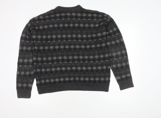 Towncraft Men's Grey Geometric Pullover Jumper S