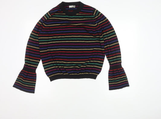 ASOS Women's Multicoloured Striped Pullover Jumper - Size 16