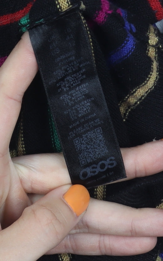 ASOS Women's Multicoloured Striped Pullover Jumper - Size 16