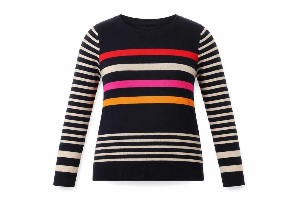 Front view of Next Women's Multicoloured Striped jumper, size 10