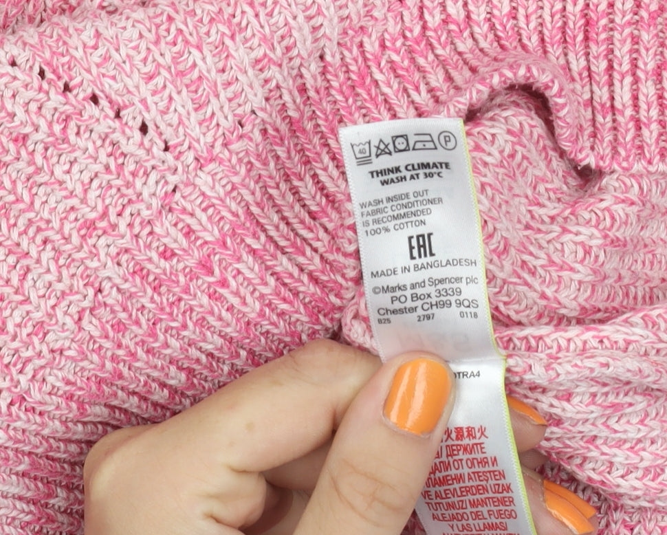Marks and Spencer Pink Women's Jumper Size L