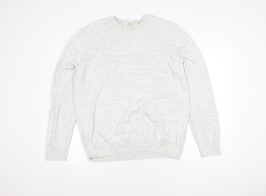 Marks and Spencer Men's Grey XL Cotton Pullover Jumper