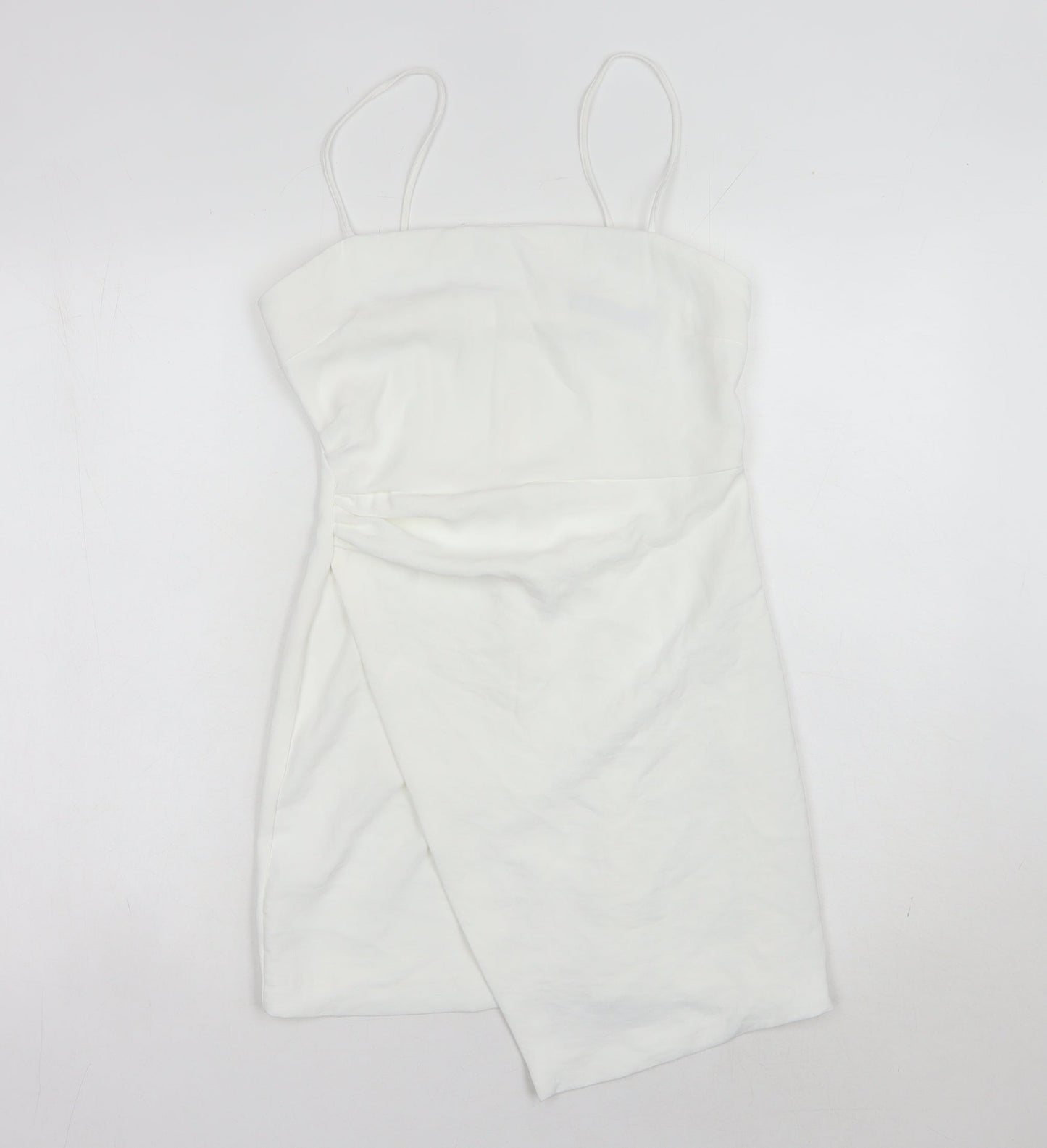 Zara Women's White Slip Dress, Size 8, Summer Party