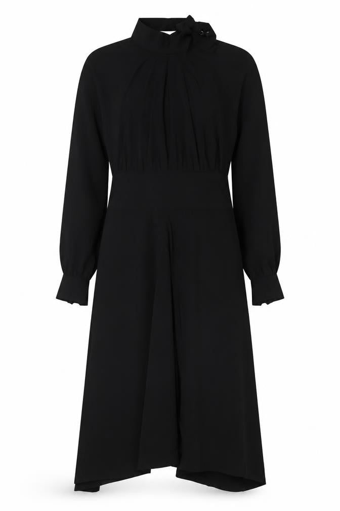 Next Women's Black Dress, Size 8, Long Sleeve, High Neck