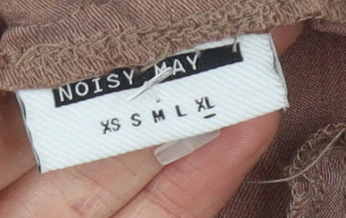 Noisy May Women's Brown Paperbag Trousers, M