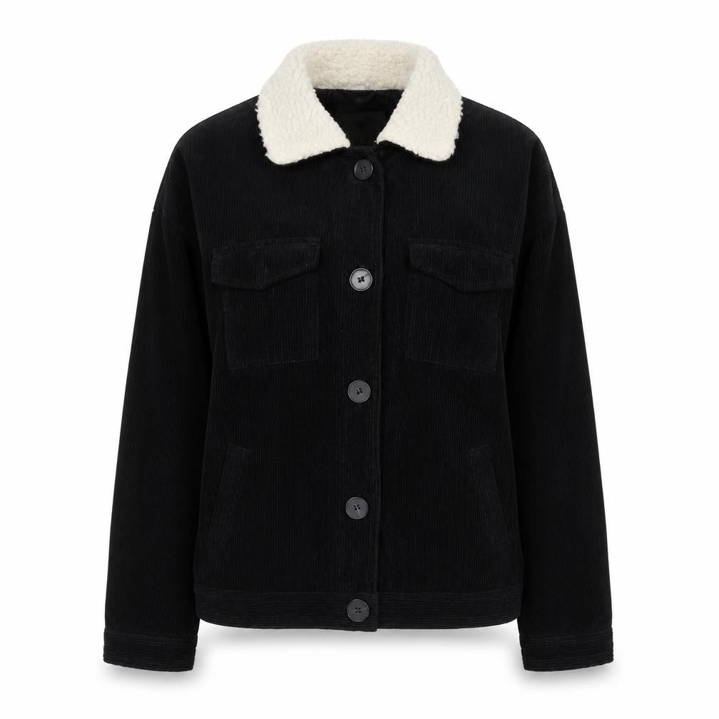 Denim Co. Women's Black Corduroy Jacket Size 6