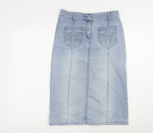 NL JEANS Women's Blue Denim Pencil Skirt Size 8