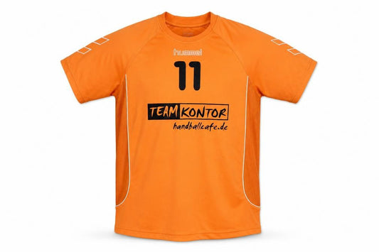 Hummel Men's Orange Handball Jersey, Size L, Sports Activewear