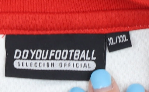 Do You Football Men's Red White XL Football Jersey