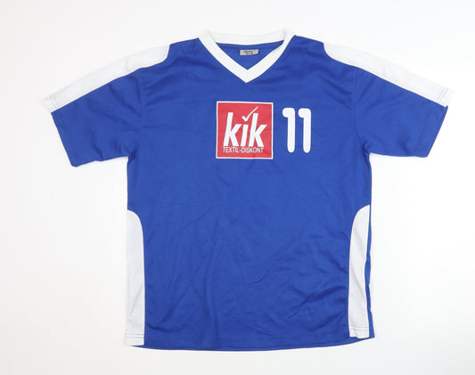 Identic Boys Blue Football Jersey 12-13 Years V-Neck