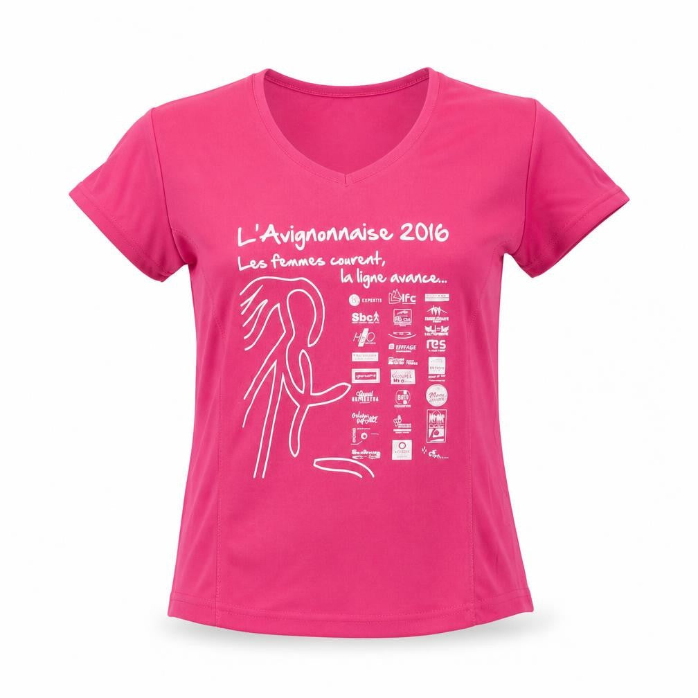 Front view of Club Nautico Women's Pink T-Shirt M V-Neck