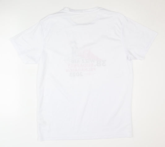Roly Unisex White Polyester Running T-Shirt L