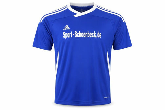 Front view of Adidas Men's Blue Football Jersey L Athletic