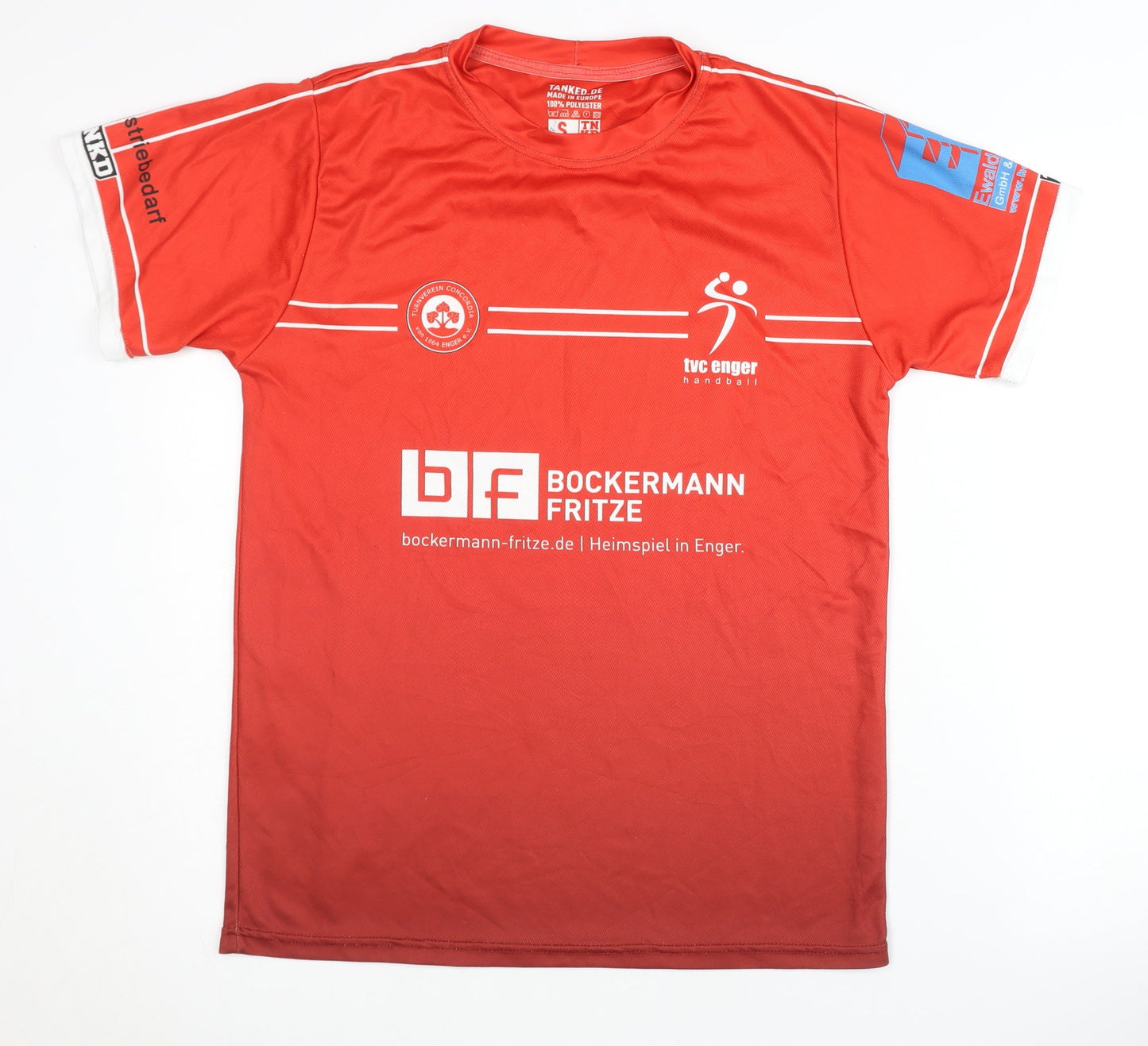 TANKED.DE Men's Red S Handball T-Shirt Jersey
