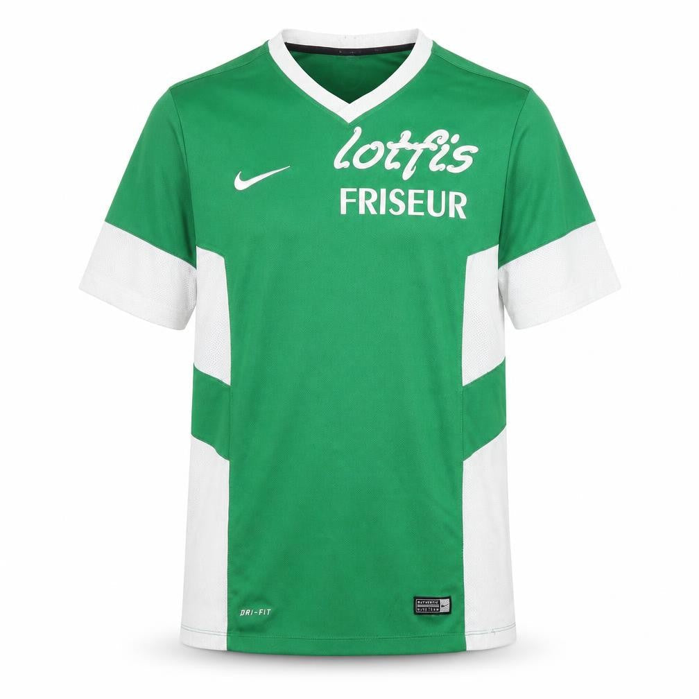 Front view of Nike Men's Green Short Sleeve Jersey T-Shirt M