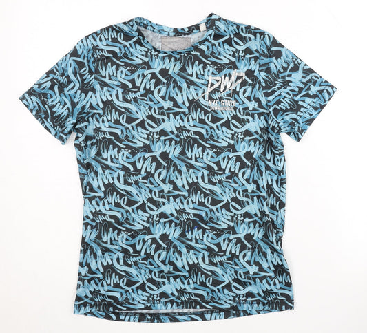 C&A Boys Blue Graphic Print T-Shirt Size 18