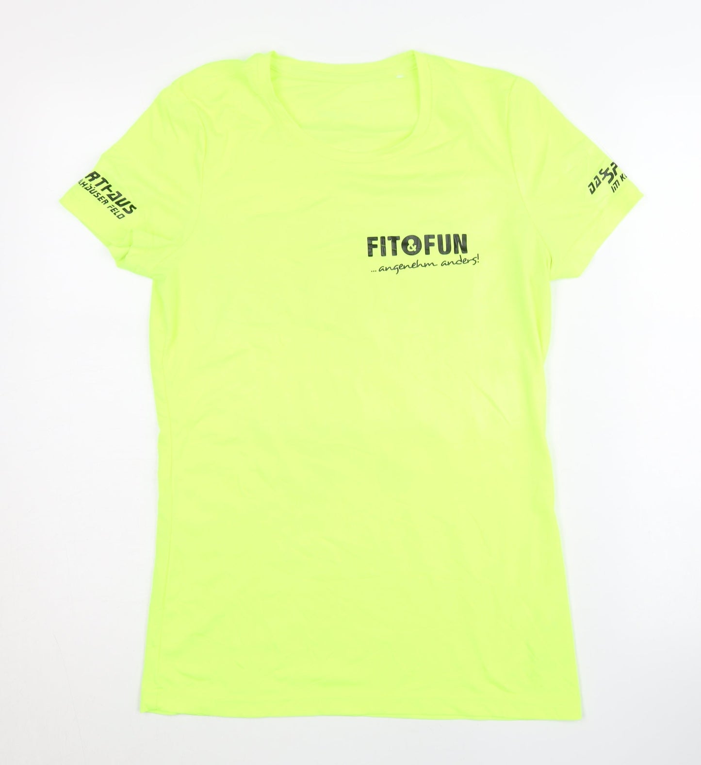 Stedman Women's Yellow Active T-Shirt, Gym Wear, Size Regular