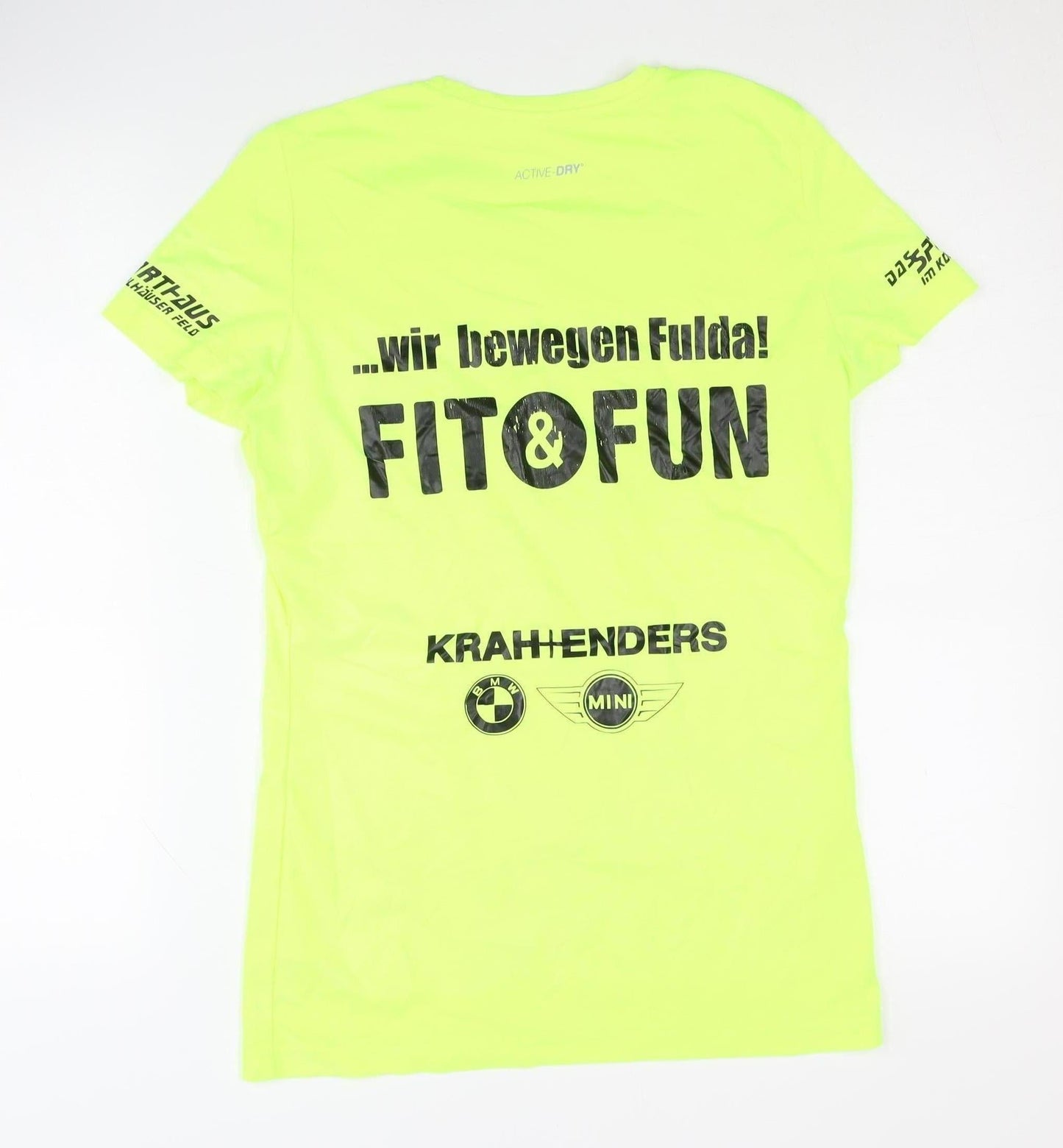 Stedman Women's Yellow Active T-Shirt, Gym Wear, Size Regular