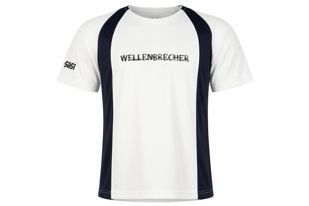 Front view of Slazenger Men's White/Black T-Shirt, size S, for Gym