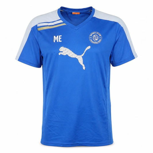 Puma Men's Blue Jersey T-Shirt L - Sporty Gym Wear