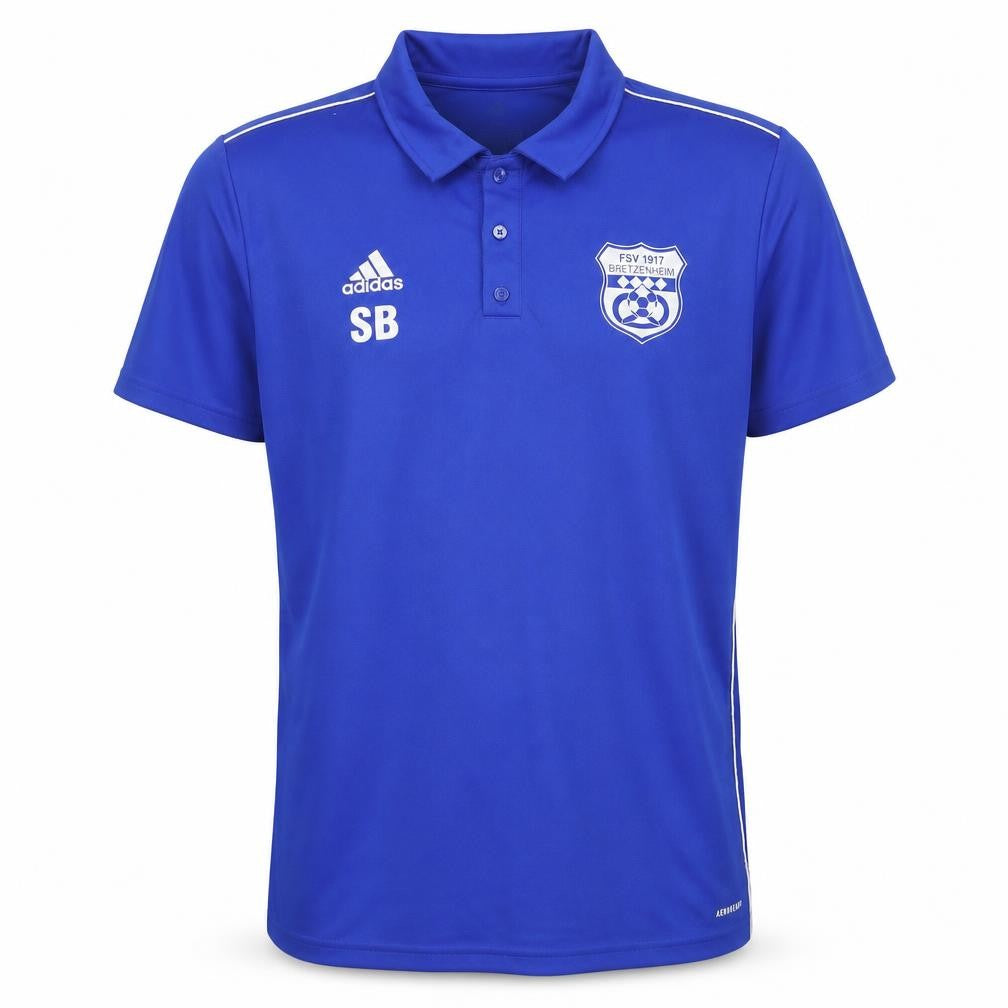 Front view of Adidas Men's Blue XL Polo Football Jersey