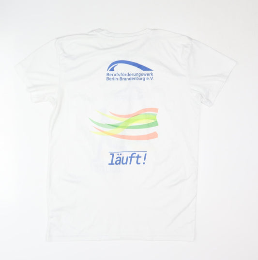 Berufsförderungswerk Men's White Graphic T-Shirt M - Sports Activewear