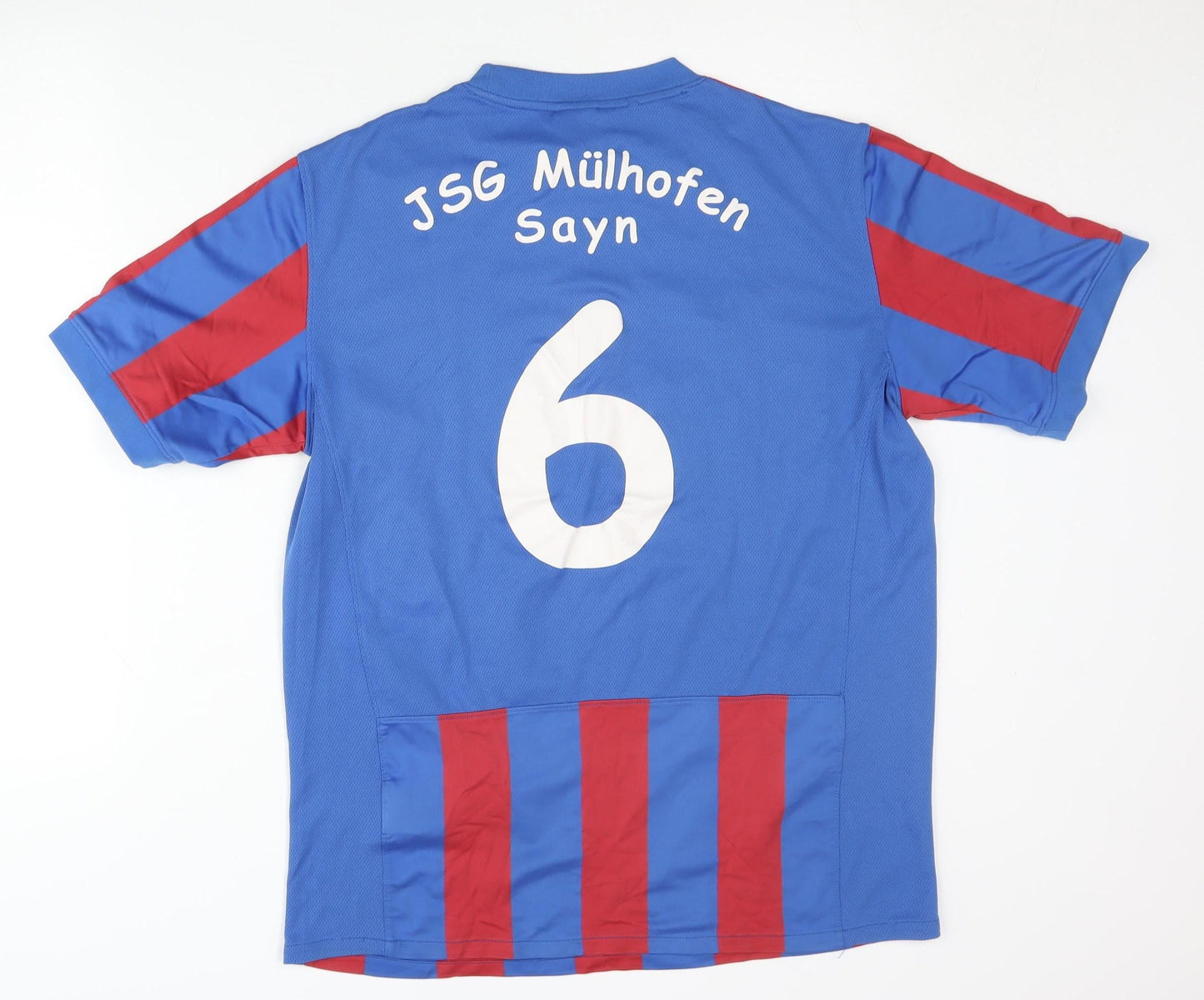 Nike Men's Red Blue Stripe Football Jersey L