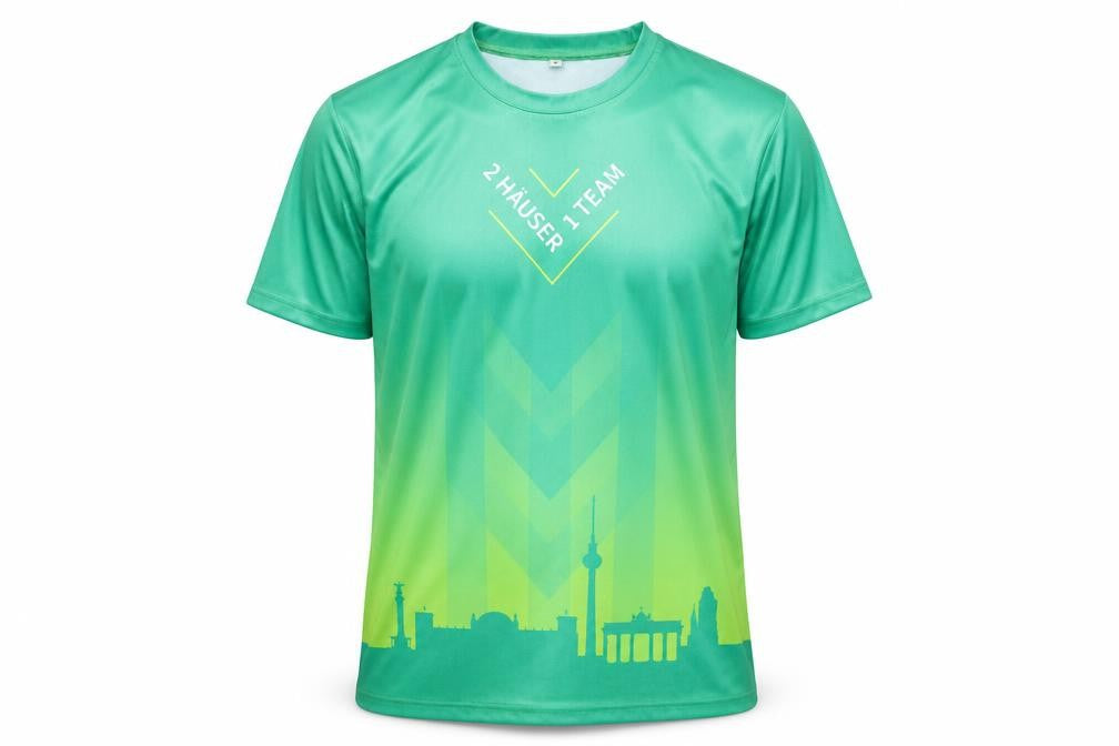 Berlin Mens Green Graphic Print Jersey T-Shirt M
