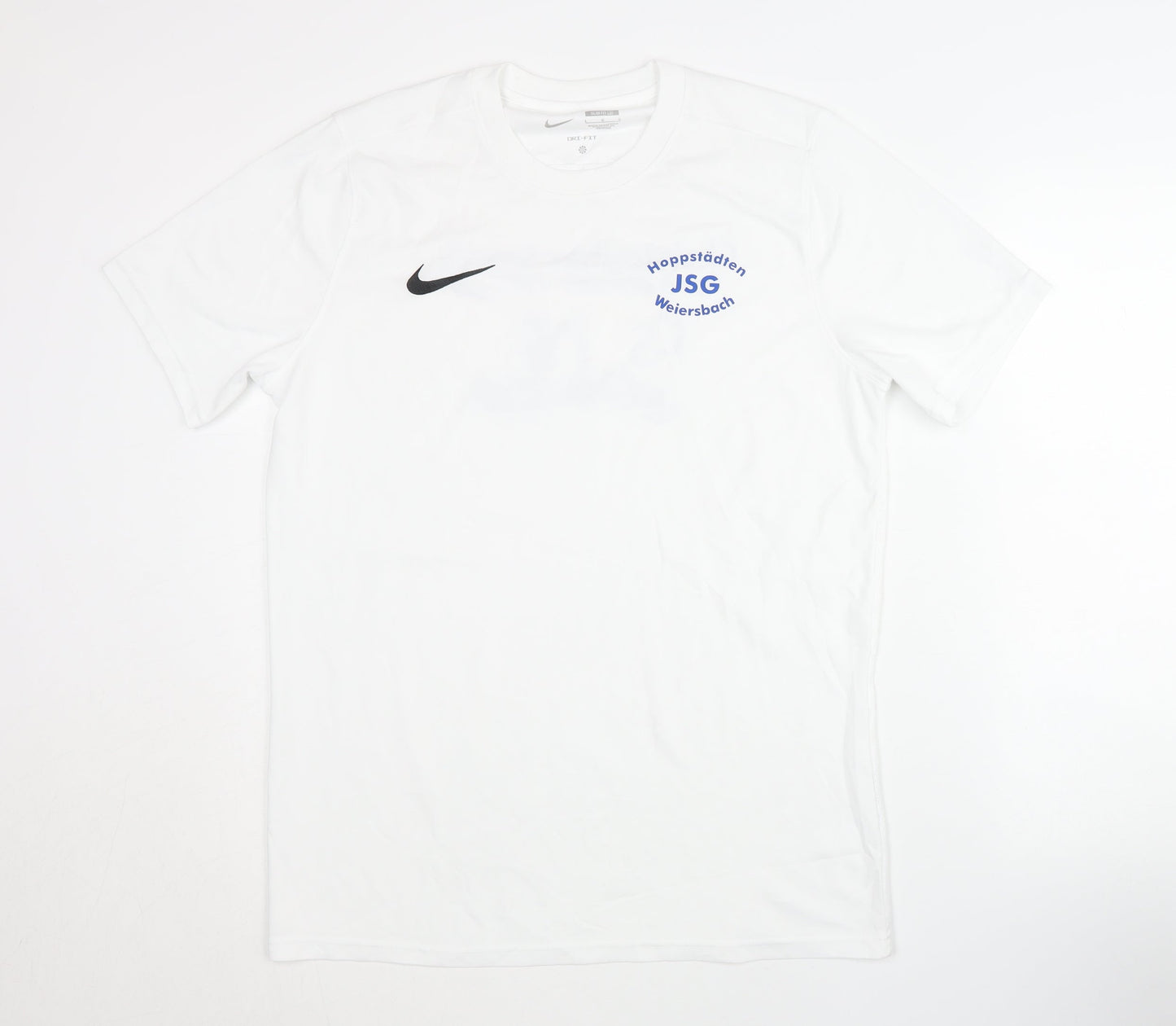 Nike Men's White Slim Fit Gym T-Shirt L