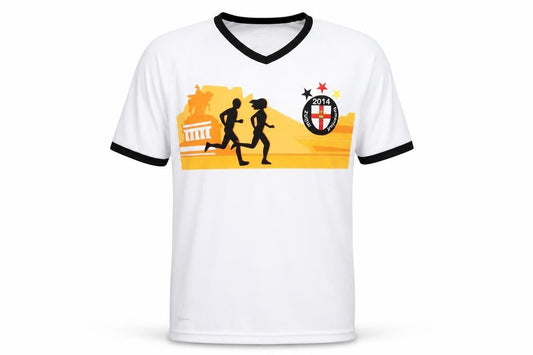 Münz Men's L White Running T-Shirt V-Neck Quick Dry