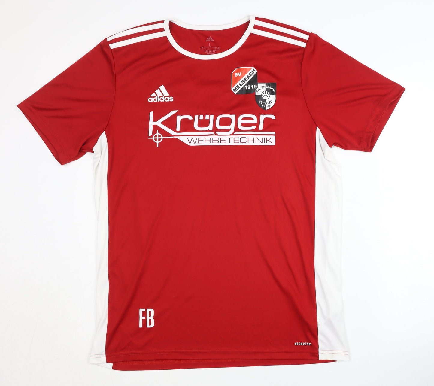 Adidas Men's Red Football Jersey - Size L