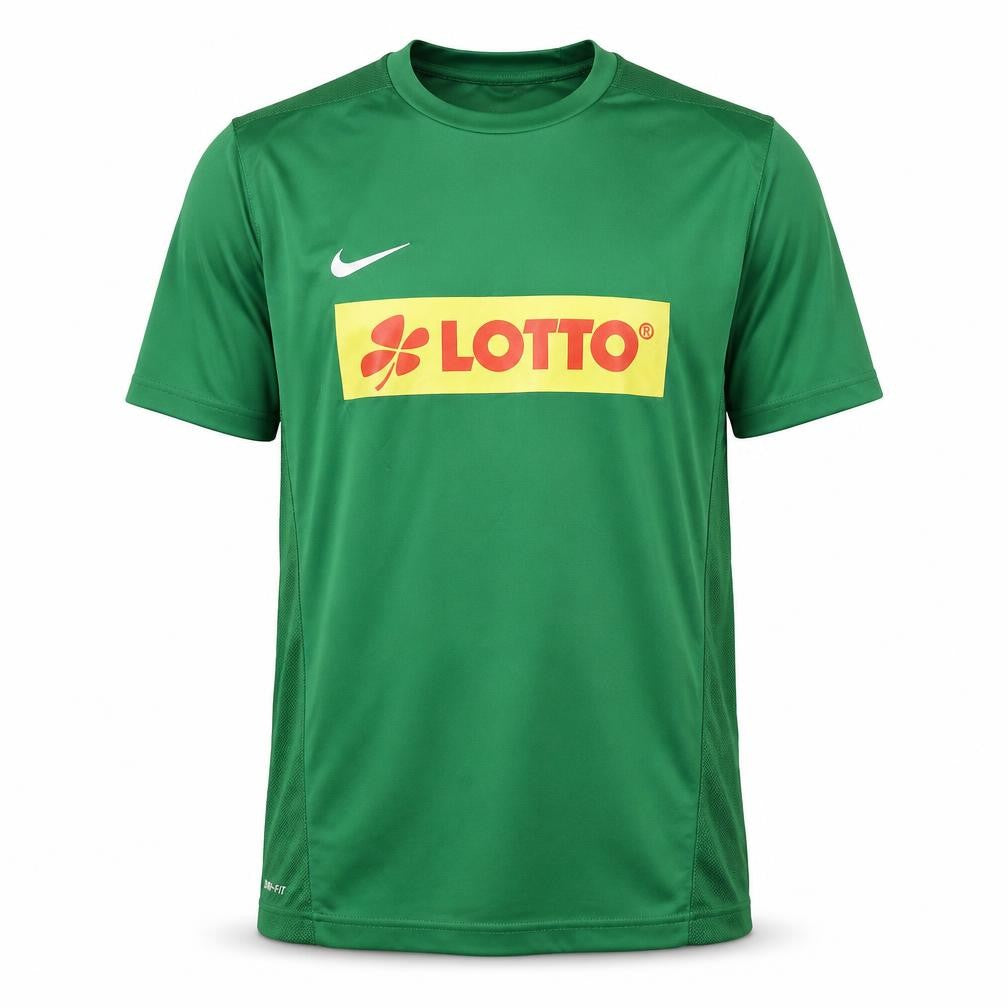 Front view of Nike Men's Green Athletic Jersey T-Shirt