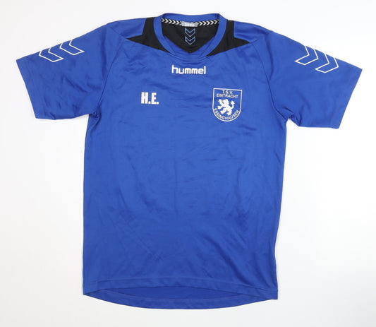 Hummel Blue Men's Football Jersey, Size M, Breathable Activewear