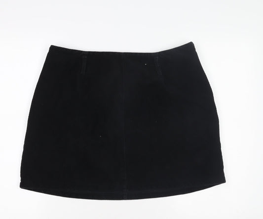 Denim Co Size 18 Short Black Corduroy Skirt