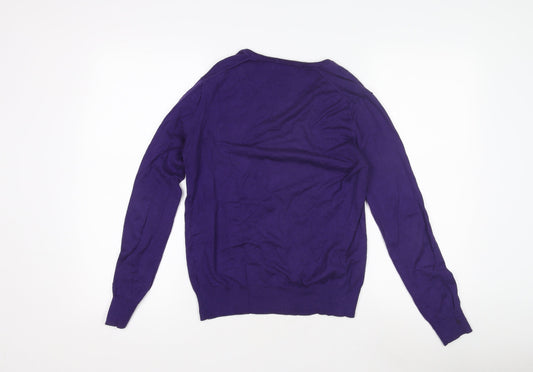 Polo Ralph Lauren Womens Purple V-Neck Pullover Jumper