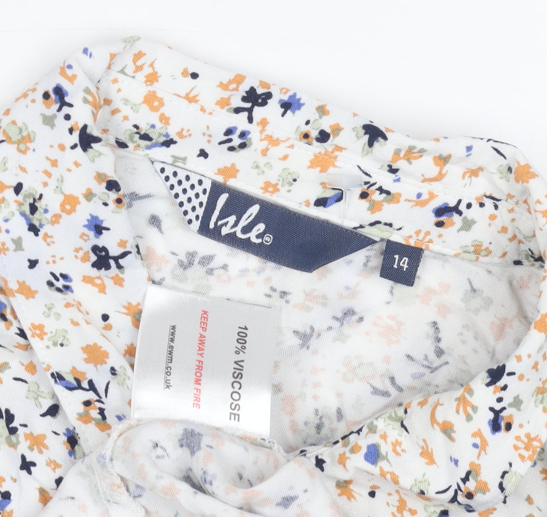 Isle Women's Multicoloured Floral Blouse, Size 14