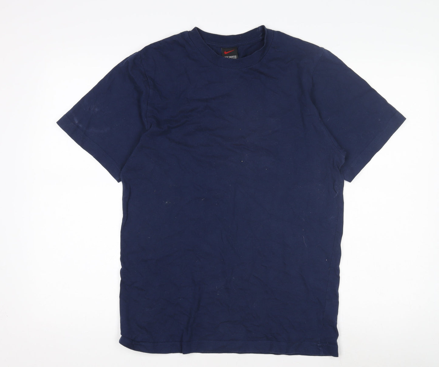 Nike Men's Blue Crew Neck T-Shirt, Size S, Cotton