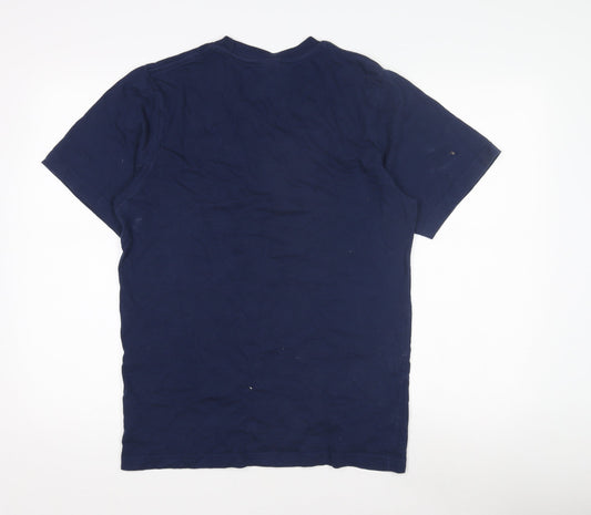 Nike Men's Blue Crew Neck T-Shirt, Size S, Cotton